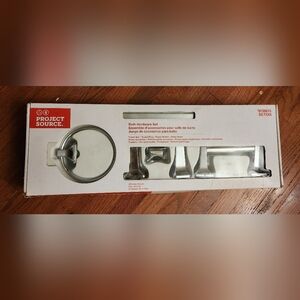 Silver Bathroom Accessory Set